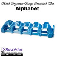 Bead Organizer Rings Connected SET (5 + Holder Stand) - Alphabet + FREE Z Ring