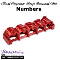 Bead Organizer Rings Connected SET (5 + Holder Stand) - Numbers