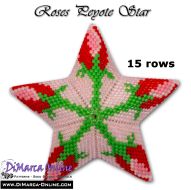 Tutorial 15 rows - Roses 3D Peyote Star + Basic Tutorial Little 3D Peyote Star (download link per e-mail)