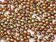 RB3-98542 California Gold Rush Round Beads 3 mm