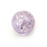 RB6-4001254 Amethyst Light Crackled Round Beads 6 mm - 50 x