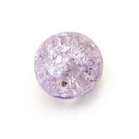 RB6-4001254 Amethyst Light Crackled Round Beads 6 mm - 50 x
