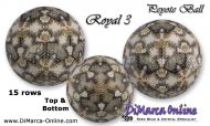 Tutorial 15 rows - Royal 3 Peyote Ball incl. Basic Tutorial (download link per e-mail)