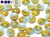 P-S0860 Opaque Caramel/Turquoise Piggy Beads ~ 50 x * BUY 1 - GET 1 FREE *