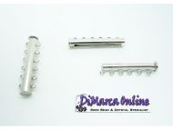 Slide Lock Clasp 6 strands Platinum