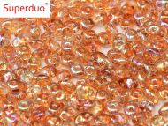 SD-00030/98535 Crystal Rainbow Orange SuperDuo Beads