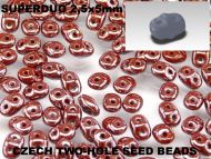 SD-13600/14400 Opaque Chocolate Pearl SuperDuo Beads