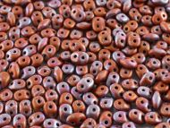 SD-13600/85001 Opaque Chocolate Nebula Matt SuperDuo Beads