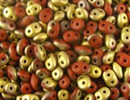 SD-13610/26471 Fool's Gold Opaque Matt Dark Chocolate SuperDuo Beads