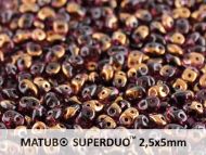 SD-20060/14215 Amethyst Bronze Luster SuperDuo Beads