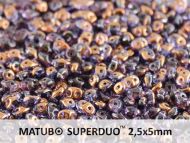 SD-20500/14215 Tanzanite Bronze Luster SuperDuo Beads