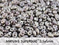 SD-23020/43400 Opaque Purple Picasso SuperDuo Beads