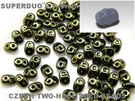 SD-23980/14495 Green Metallic SuperDuo Beads