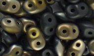 SD-23980/22671 Black Valentinite Matt SuperDuo Beads