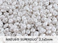 SD-24001 Pearl Shine White SuperDuo Beads