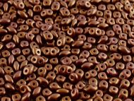 SD-24107 Gold Shine Saddle Brown SuperDuo Beads