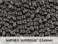 SD-29400 Metallic Matt Black SuperDuo Beads * BUY 1 - GET 1 FREE *