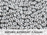 SD-29405 Metallic Matt Silver SuperDuo Beads