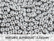 SD-29405 Metallic Matt Silver SuperDuo Beads