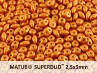 SD-29421 Metallic Matt Apricot SuperDuo Beads * BUY 1 - GET 1 FREE *