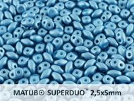 SD-29434 Metallic Matt Aqua SuperDuo Beads