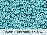 SD-29436 Metallic Matt Blue Turquoise SuperDuo Beads