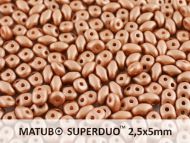 SD-29487 Metallic Matt Light Peach SuperDuo Beads * BUY 1 - GET 1 FREE *