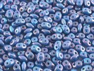 SD-63030/15001 Opaque Turquoise Nebula SuperDuo Beads