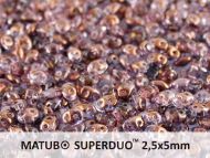 SD-70120/14215 Rosaline Bronze Luster SuperDuo Beads