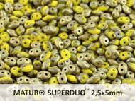 SD-83120/26471 Fool's Gold Opaque Matt Lemon SuperDuo Beads 