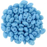 SD-92626 Opaque Silk Matt Aqua SuperDuo Beads