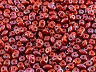 SD-93200/15001 Opaque Red Nebula SuperDuo Beads