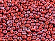 SD-93200/85001 Opaque Red Nebula Matt SuperDuo Beads