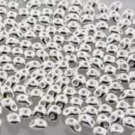 SD-SP Silver Plate SuperDuo Beads - 5 grams