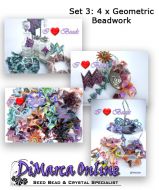 Postcards Set 3 - Geometric Beadwork 2- High Quality Print