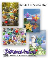 Postcards Set 4 - Peyote Star- High Quality Print