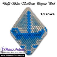 Tutorial 18 rows - Delft Blue Sailboat 3D Peyote Pod + Basic Tutorial (download link per e-mail)