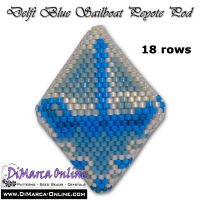 Tutorial 18 rows - Delft Blue Sailboat 3D Peyote Pod + Basic Tutorial (download link per e-mail)