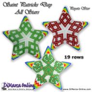 Tutorial 19 rows - St. Patricks Day All Stars 3D Peyote Star + Basic Tutorial Little 3D Peyote Star (download link per e-mail)