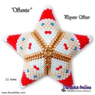 Tutorial 11 rows - Santa 3D Peyote Star + Basic Tutorial Little 3D Peyote Star (download link per e-mail)