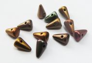 SPK8-01620 Bronze/Gold Satin Mix Baby Spikes 5x8 mm - 24 x