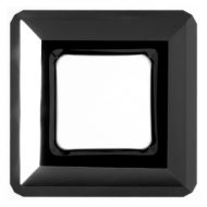 4439 Jet Hematite Square Ring 14 mm Swarovski