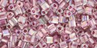 TG-11-0771 Inside-Color Rainbow Crystal/Strawberry Lined Triangle 11/0 Toho * BUY 1 - GET 1 FREE *