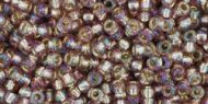 TR-11-2026 Silver-Lined Rainbow Amethyst 11/0 Toho