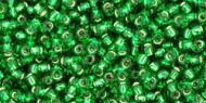 TR-11-0027B Silver-Lined Grass Green 11/0 Toho
