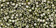 TT-01-0457 Gold-Lustered Green Tea Treasure 11/0 Toho