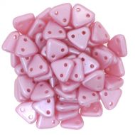 TTR-25008 Pastel Pearl Pink CzechMates Triangle 2-Hole * BUY 1 - GET 1 FREE *