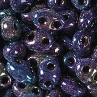 TWN-59195 Iris Dark Purple Twin Beads Preciosa BULK 500 grams * WHOLESALE PRICE *
