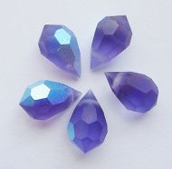 PD681 Tanzanite AB Matte Drop 10x6 Preciosa