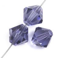 PB06 Tanzanite 6 mm Bicone Preciosa